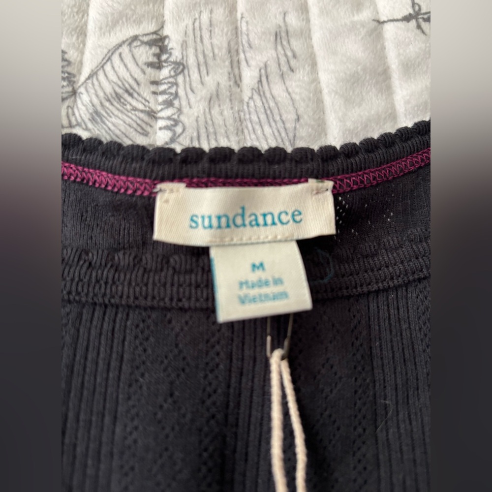 NWT Sundance Black Camisole Top with Purple Trim Women’s Size M - Picture 3 of 7